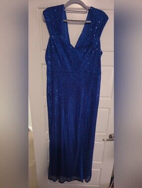 Royal Blue Sequin Evening Gown